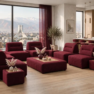 مبل مدل مبلیوا زرشکی