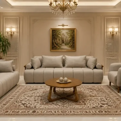 مبل مدل آویسا - کرمی